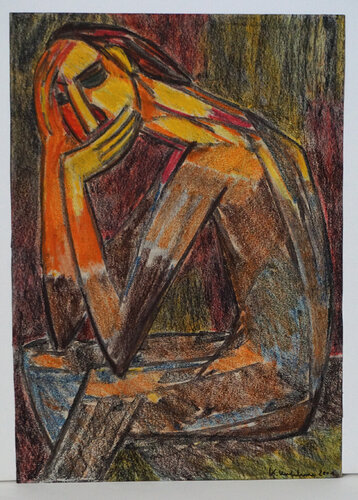 Zeit zu leben und Zeit zu sterben VII nach Erich Maria Remarque, Urheberrecht Katharina Kretschmer by Katharina Kretschmer, Work on Paper for Sale on Singulart