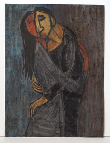 Zeit zu leben und Zeit zu sterben VI nach Erich Maria Remarque, Urheberrecht Katharina Kretschmer van Katharina Kretschmer, Werk op papier te koop op Singulart