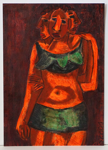 Afrikanische Schöne, Urheberrecht Katharina Kretschmer van Katharina Kretschmer, Werk op papier te koop op Singulart