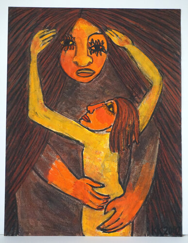 Mutter-Erde V, Urheberrecht Katharina Kretschmer by Katharina Kretschmer, Work on Paper for Sale on Singulart