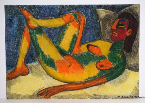 Odaliske, Urheberrecht Katharina Kretschmer par Katharina Kretschmer, Œuvre sur papier en vente sur Singulart