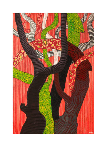 Verschlungen (Wilder Garten), Urheberrecht Katharina Kretschmer by Katharina Kretschmer, Painting for Sale on Singulart