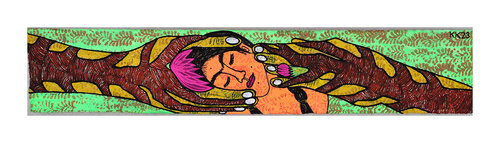 Hymne Gute Hände nach Nighttrain Survivallyrics, Urheberrecht Katharina Kretschmer, Verkauf als gesamten Zyklus/Preis nach Vereinbarung par Katharina Kretschmer, Œuvre sur papier en vente sur Singulart