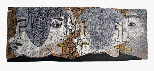 "LIEBE NACH AUSCHWITZ" nach Inge Müller, Urheberrecht Katharina Kretschmer,  - Verkauft als gesamten Zyklus Katharina Kretschmer