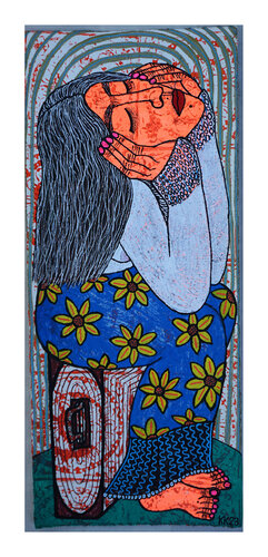 Die Koffer gepackt nach Annabelle C. (Nighttrain Survivallyrics), Urheberrecht Katharina Kretschmer, Verkauf als gesamten Zyklus/Preis nach Vereinbarung by Katharina Kretschmer, Work on Paper for Sale on Singulart