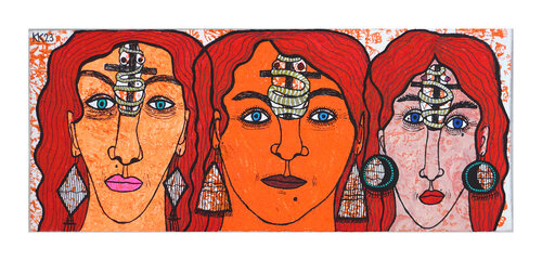 Wir sind die Hüterinnen des Feuers nach Nighttrain Survivallyrics, Urheberrecht Katharina Kretschmer, Verkauf als gesamten Zyklus/Preis nach Vereinbarung Katharina Kretschmer