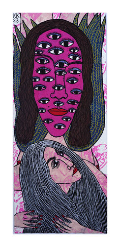 Wie fliegen durch die Zeit nach Nighttrain Survivallyrics, Urheberrecht Katharina Kretschmer, Verkauf als gesamten Zyklus/Preis nach Vereinbarung by Katharina Kretschmer, Work on Paper for Sale on Singulart