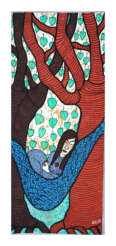 Da hat sie ihr Haus nach Nighttrain Survivallyrics, Urheberrecht Katharina Kretschmer, Verkauf als gesamten Zyklus/Preis nach Vereinbarung by Katharina Kretschmer, Work on Paper for Sale on Singulart
