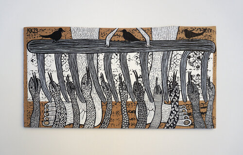 Im Garten der Mutter nach Thomas Bernhard, Urheberrecht Katharina Kretschmer, Verkauf als Gesamten THOMAS BERNHARD Zyklus Katharina Kretschmer