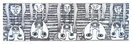 ADRENOCHROME II, Acrylstift auf Papier, Urheberrecht Katharina Kretschmer Katharina Kretschmer