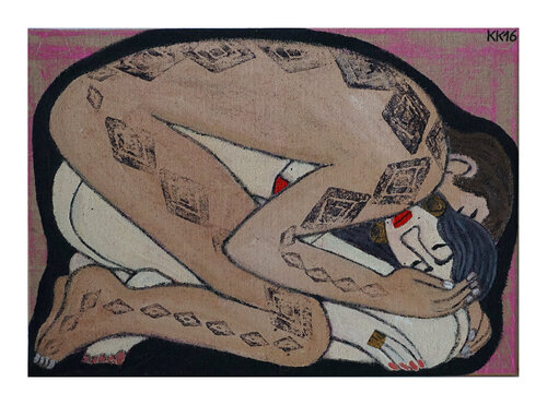 Für Else Lasker-Schüler II,  Urheberrecht Katharina Kretschmer, Verkauf gern zusammen mit Für Else Lasker-Schüler di Katharina Kretschmer, Pittura in vendita su Singulart