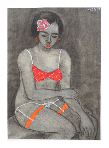 Kleine Schöne (Melancholie), Urheberrecht Katharina Kretschmer by Katharina Kretschmer, Work on Paper for Sale on Singulart