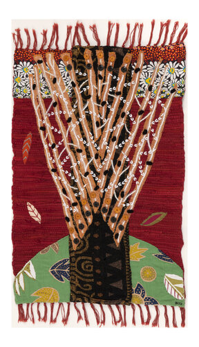 Jahreszeiten, Assemblage, Urheberrecht Katharina Kretschmer de Katharina Kretschmer, Téxtil a la venta en Singulart