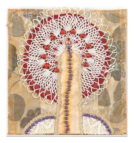 Frühling (Befruchtung), Assemblage, Urheberrecht Katharina Kretschmer by Katharina Kretschmer, Textile for Sale on Singulart