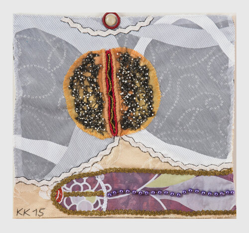 Frühling (Annäherung), Assemblage, Urheberrecht Katharina Kretschmer de Katharina Kretschmer, Téxtil a la venta en Singulart