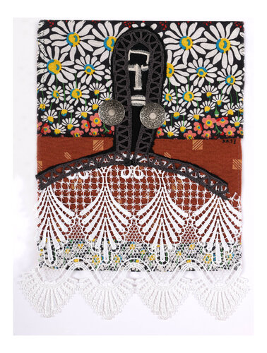 Braut (Stolz), Assemblage, Urheberrecht Katharina Kretschmer de Katharina Kretschmer, Téxtil a la venta en Singulart