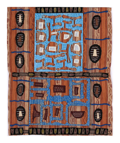 Lampedusa, Assemblage coloriert, Urheberrecht Katharina Kretschmer de Katharina Kretschmer, Téxtil a la venta en Singulart
