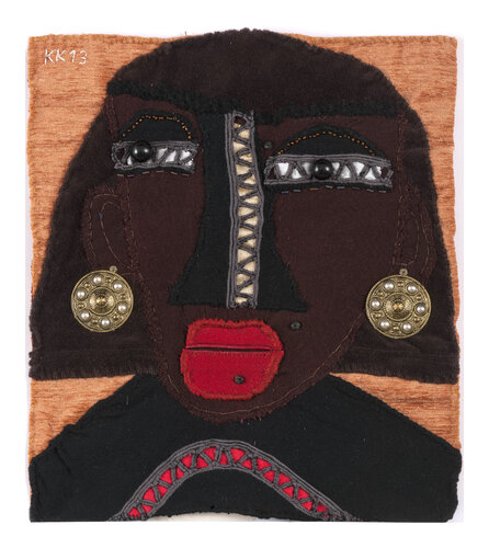 A Malian Woman, Assemblage, Urheberrecht Katharina Kretschmer by Katharina Kretschmer, Textile for Sale on Singulart
