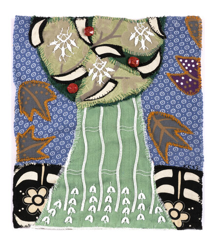 Kleines Frühlingserwachen, Assemblage, Urheberrecht Katharina Kretschmer von Katharina Kretschmer, Textil kaufen auf Singulart