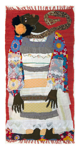 Armenisches Mädchen, Assemblage, Urheberrecht Katharina Kretschmer von Katharina Kretschmer, Textil kaufen auf Singulart