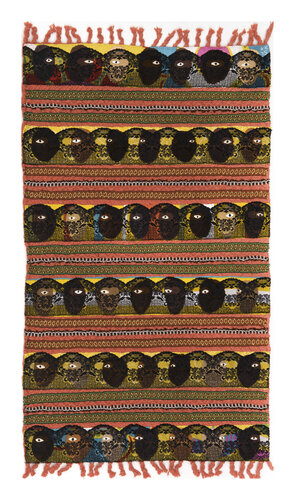 Por Los 43 de Ayotzinapa, Assemblage, Urheberrecht Katharina Kretschmer de Katharina Kretschmer, Téxtil a la venta en Singulart