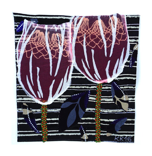 nach Licht von Eva Strittmatter, Applike, Urheberrecht Katharina Kretschmer by Katharina Kretschmer, Textile for Sale on Singulart