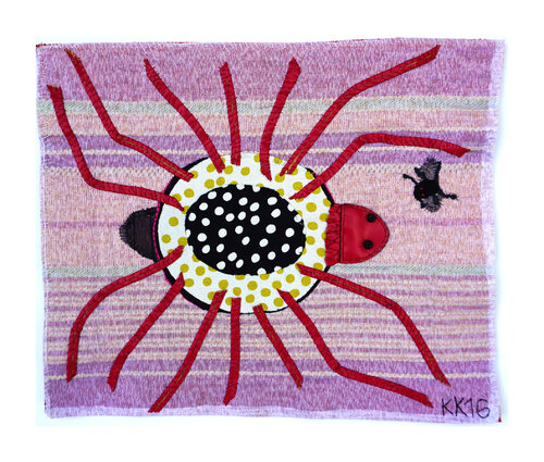 Lebensrätsel nach Eva Strittmatter, Assemblage, Urheberrecht Katharina Kretschmer de Katharina Kretschmer, Téxtil a la venta en Singulart