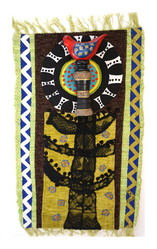 Erinnerungsbaum nach Eva Strittmatter, Assemblage, Urheberrecht Katharina Kretschmer de Katharina Kretschmer, Téxtil a la venta en Singulart