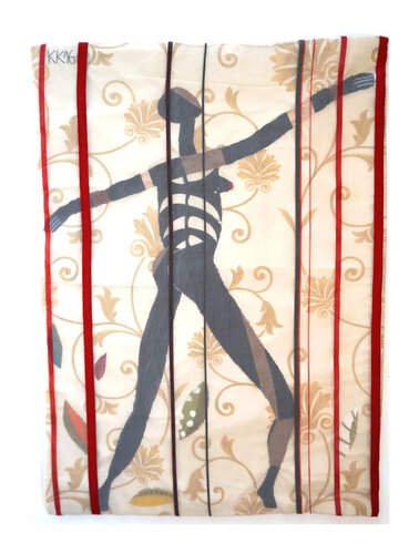 Hommage für Josephine Baker, Applike, Urheberrecht Katharina Kretschmer von Katharina Kretschmer, Textil kaufen auf Singulart