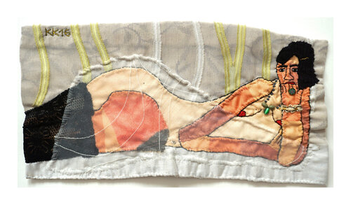Sinnendurst, Assemblage, Urheberrecht Katharina Kretschmer von Katharina Kretschmer, Textil kaufen auf Singulart