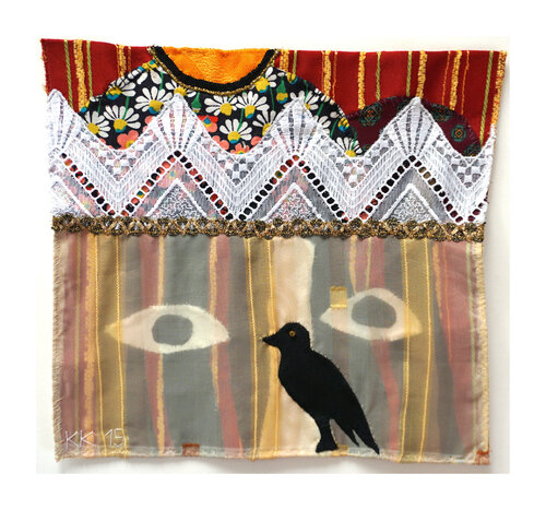 nach Angst von Eva Strittmatter, Assemblage, Urheberrecht Katharina Kretschmer von Katharina Kretschmer, Textil kaufen auf Singulart