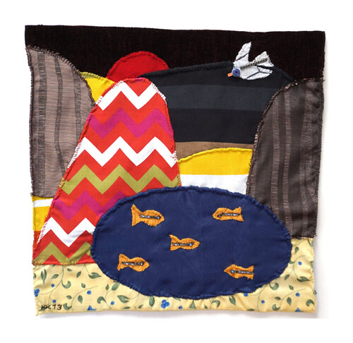 Am See, Applike, Urheberrecht Katharina Kretschmer von Katharina Kretschmer, Textil kaufen auf Singulart