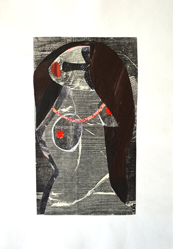 Weib (geschmückt), Urheberrecht Katharina Kretschmer by Katharina Kretschmer, Work on Paper for Sale on Singulart