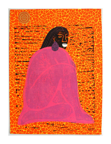 Afrikanerin X, Urheberrecht Katharina Kretschmer par Katharina Kretschmer, Œuvre sur papier en vente sur Singulart