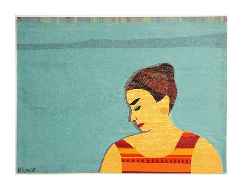 Frau am Wasser, Urheberrecht Katharina Kretschmer par Katharina Kretschmer, Œuvre sur papier en vente sur Singulart