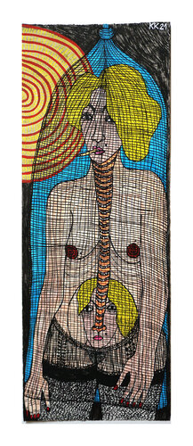 nach VOLLMOND DER ZEITVERSCHIEBUNG von Andrea Steinlechner, Urheberrecht Katharina Kretschmer par Katharina Kretschmer, Œuvre sur papier en vente sur Singulart