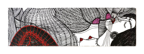 frei nach Der Tunnel von Andrea Steinlechner V, Urheberrecht Katharina Kretschmer - Verkauf als gesamten Zyklus par Katharina Kretschmer, Œuvre sur papier en vente sur Singulart