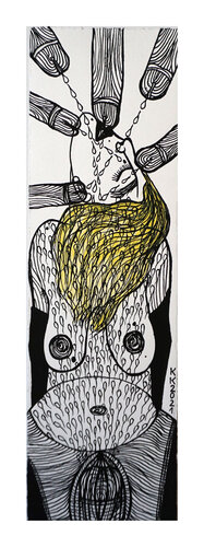 frei nach Der Tunnel von Andrea Steinlechner II, Urheberrecht Katharina Kretschmer - Verkauf als gesamten Zyklus by Katharina Kretschmer, Work on Paper for Sale on Singulart