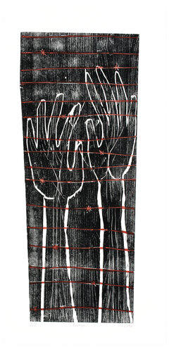Europa, Holzschnitt mehrfarbig / Auflage 5 / Unikatscharakter, Urheberrecht Katharina Kretschmer von Katharina Kretschmer, Druck kaufen auf Singulart