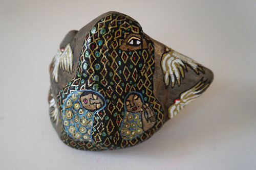 Syrien, colorierter Elbestein, Urheberrecht Katharina Kretschmer von Katharina Kretschmer, Andere Medien kaufen auf Singulart