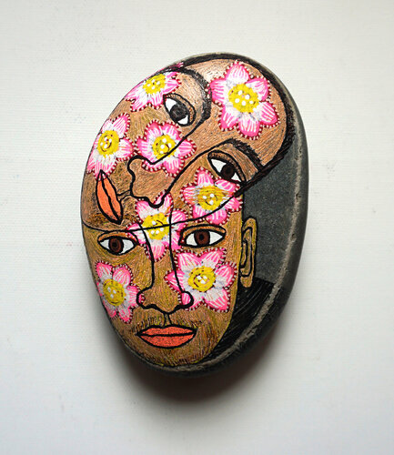 Johannes und Maximilian (oder Die Halbbrüder), colorierter Nordseestein, Urheberrecht Katharina Kretschmer by Katharina Kretschmer, 絵画 for Sale on Singulart