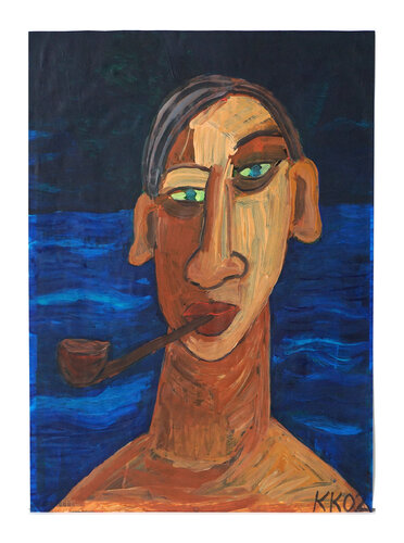 Nach Scheckiger Hund, der am Meer entlangläuft von Tschingis Aitmatow, Urheberrecht Katharina Kretschmer, Verkauf als Zyklus by Katharina Kretschmer, Painting for Sale on Singulart