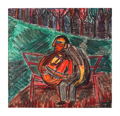 Zeit zu leben und Zeit zu sterben VIII nach Erich Maria Remarque, Urheberrecht Katharina Kretschmer, Verkauf als gesamten Zyklus by Katharina Kretschmer, Painting for Sale on Singulart