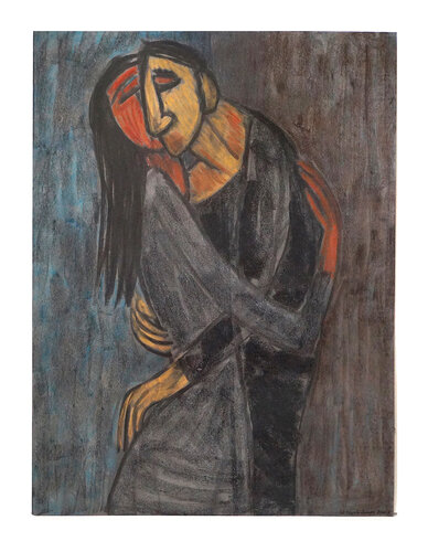 Zeit zu leben und Zeit zu sterben VI nach Erich Maria Remarque, Urheberrecht Katharina Kretschmer, Verkauf als gesamten Zyklus by Katharina Kretschmer, Painting for Sale on Singulart