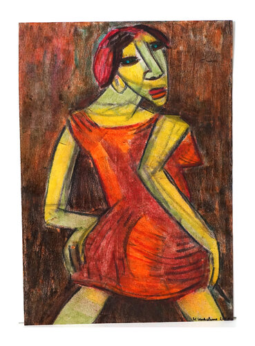 Die Hure, Urheberrecht Katharina Kretschmer par Katharina Kretschmer, Peinture en vente sur Singulart