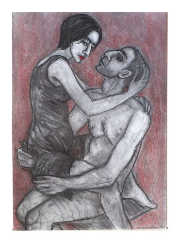 Die Liebenden II, Urheberrecht Katharina Kretschmer par Katharina Kretschmer, Peinture en vente sur Singulart