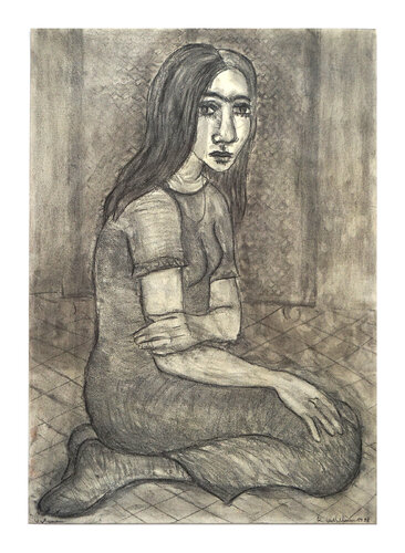 Verlassen, Urheberrecht Katharina Kretschmer van Katharina Kretschmer, Schilderij te koop op Singulart