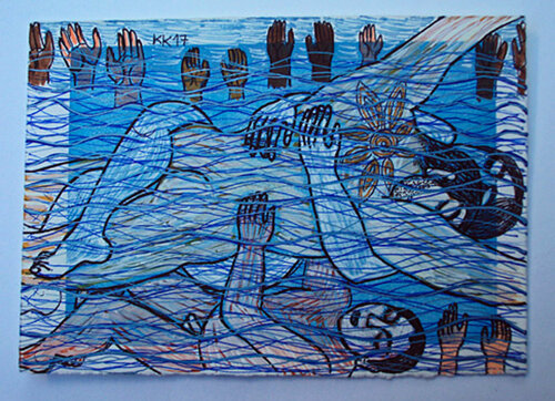 Boğulmak (Ertrinken), Urheberrecht Katharina Kretschmer par Katharina Kretschmer, Œuvre sur papier en vente sur Singulart