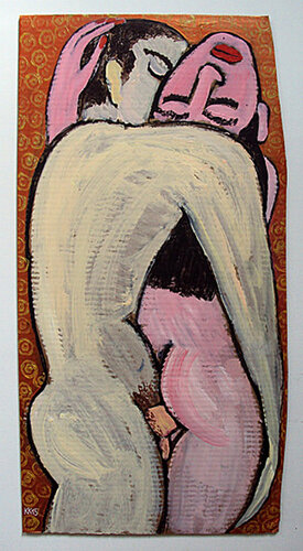 nach Erotik von Erich Fried,  Urheberrecht Katharina Kretschmer van Katharina Kretschmer, Schilderij te koop op Singulart