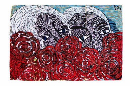 nach Die eine Rose von Eva Strittmatter,  Urheberrecht Katharina Kretschmer - Verkauf als gesamten Zyklus Katharina Kretschmer